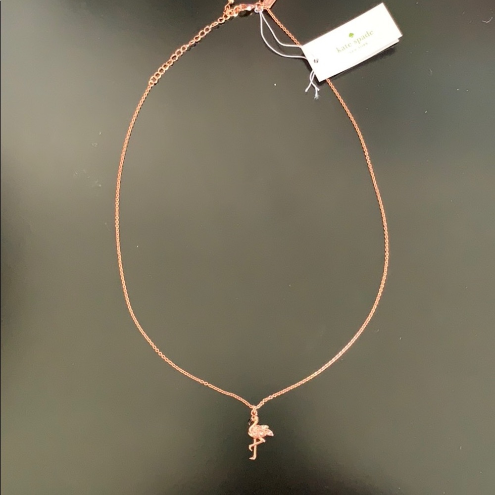 Kate Spade Rose Gold Flamingo Necklace